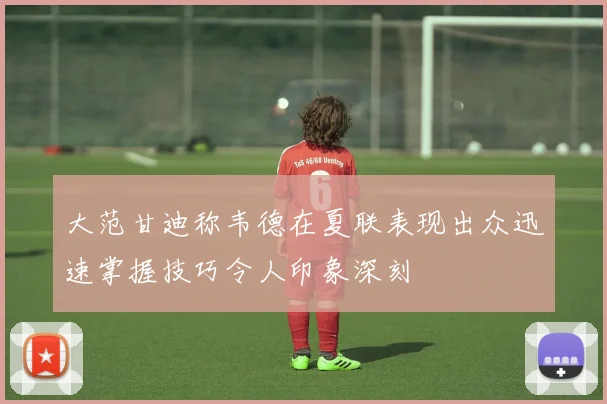 大范甘迪称韦德在夏联表现出众迅速掌握技巧令人印象深刻